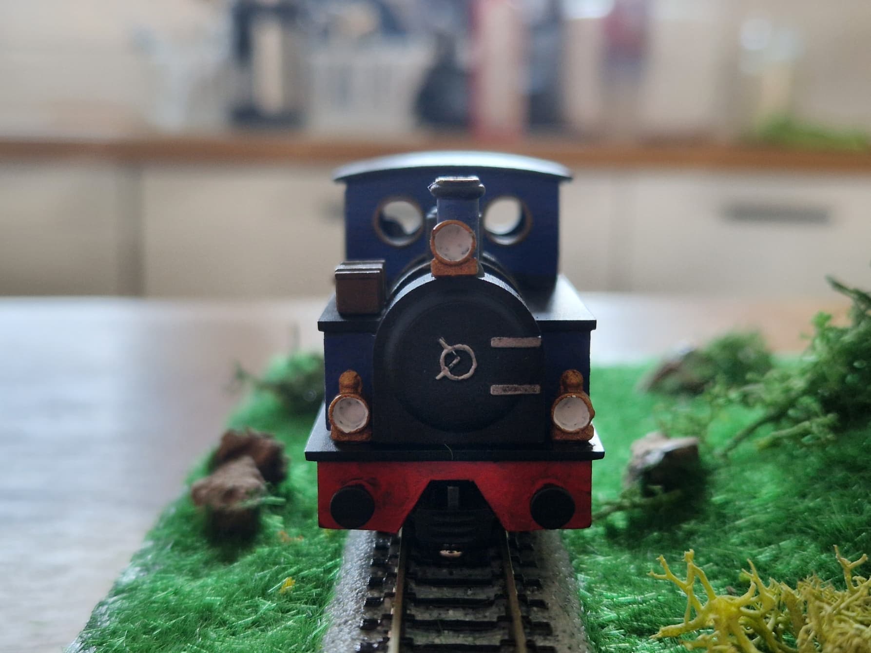 Vue avant locomotive vapeur Clayton époque I HOe — résine imprimée TrainDIY